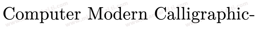 Computer Modern Calligraphic字体转换